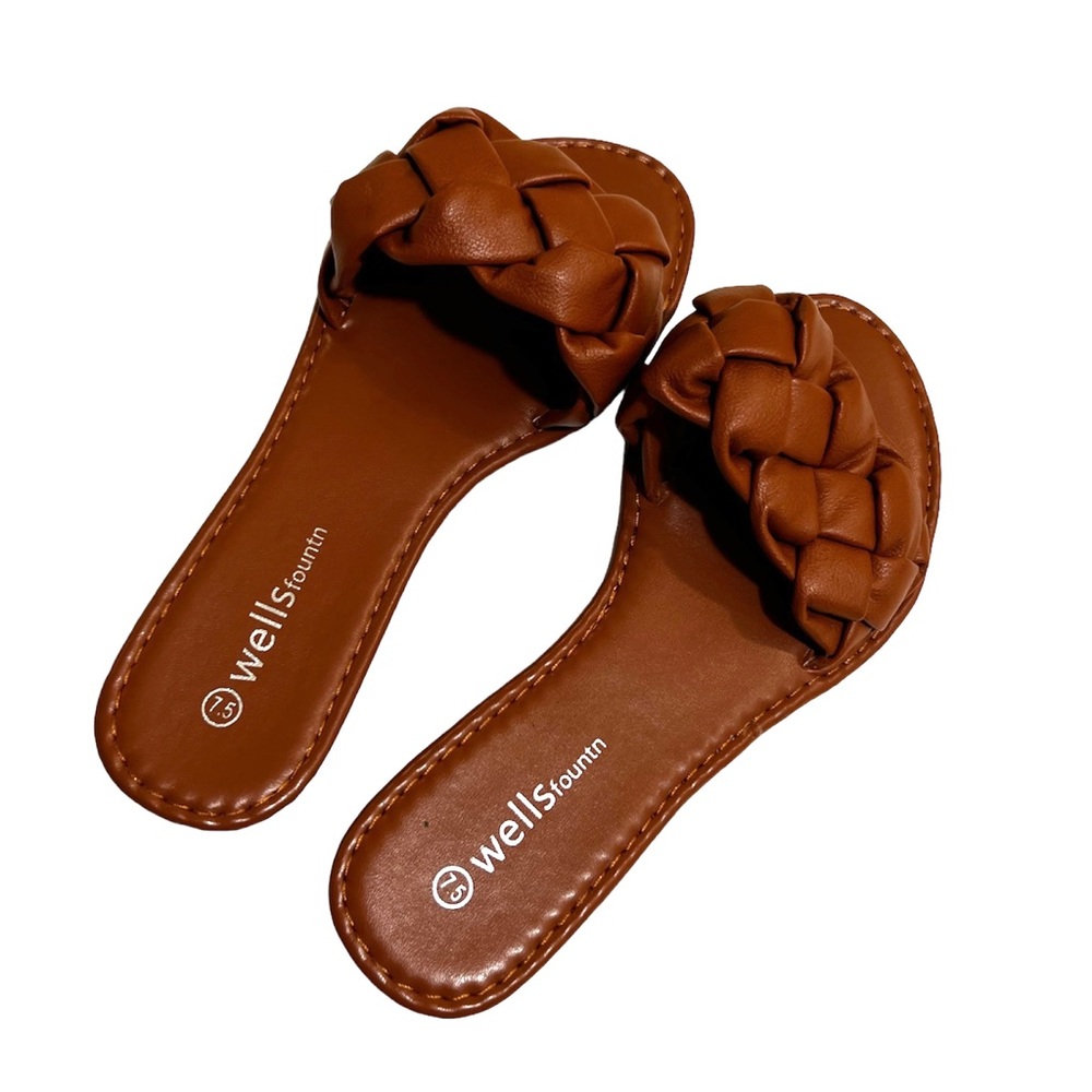 Tan Braided Sandals